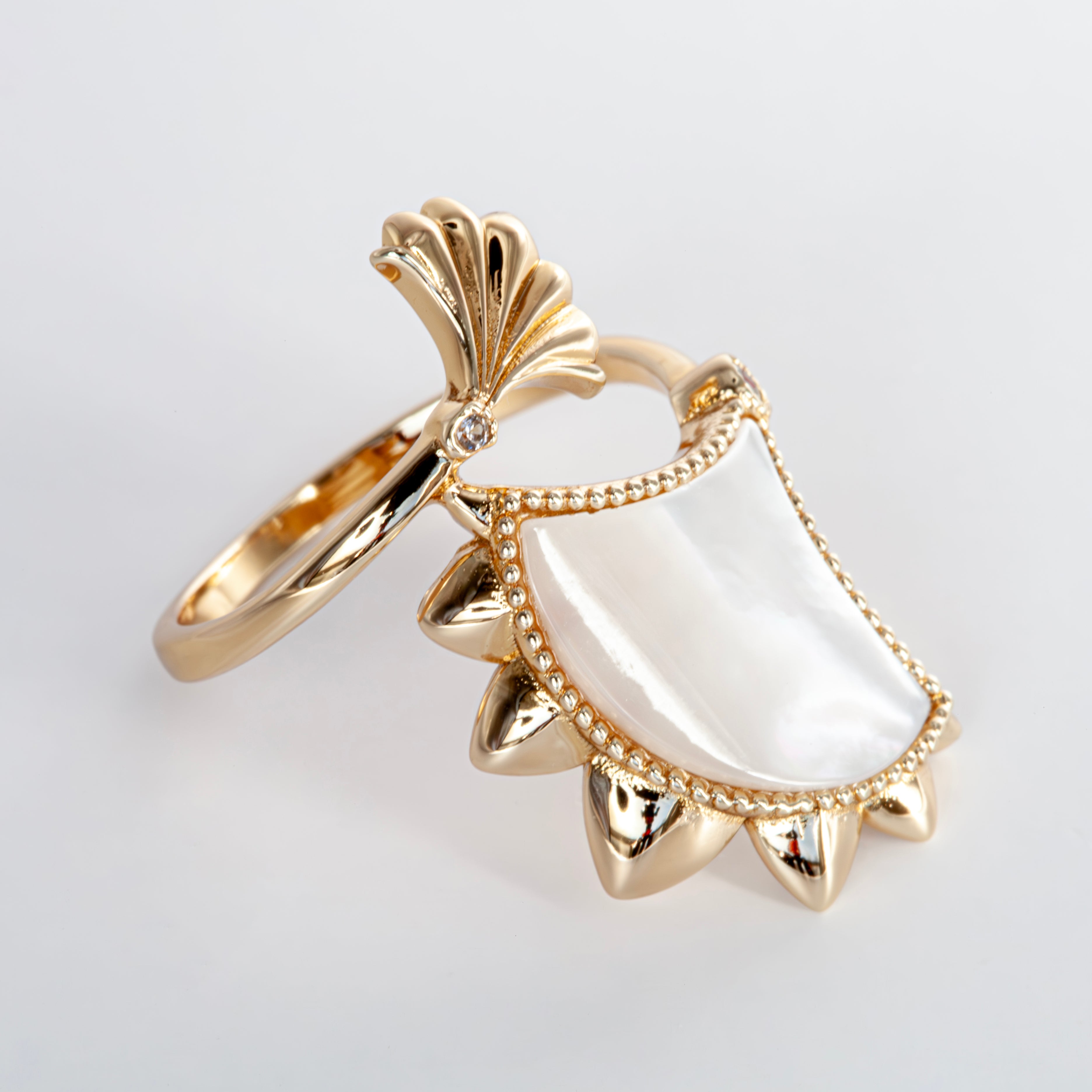 Dôme Gemstone Statement Bypass Double Motif Ring | Cirque D'Or Canada USA