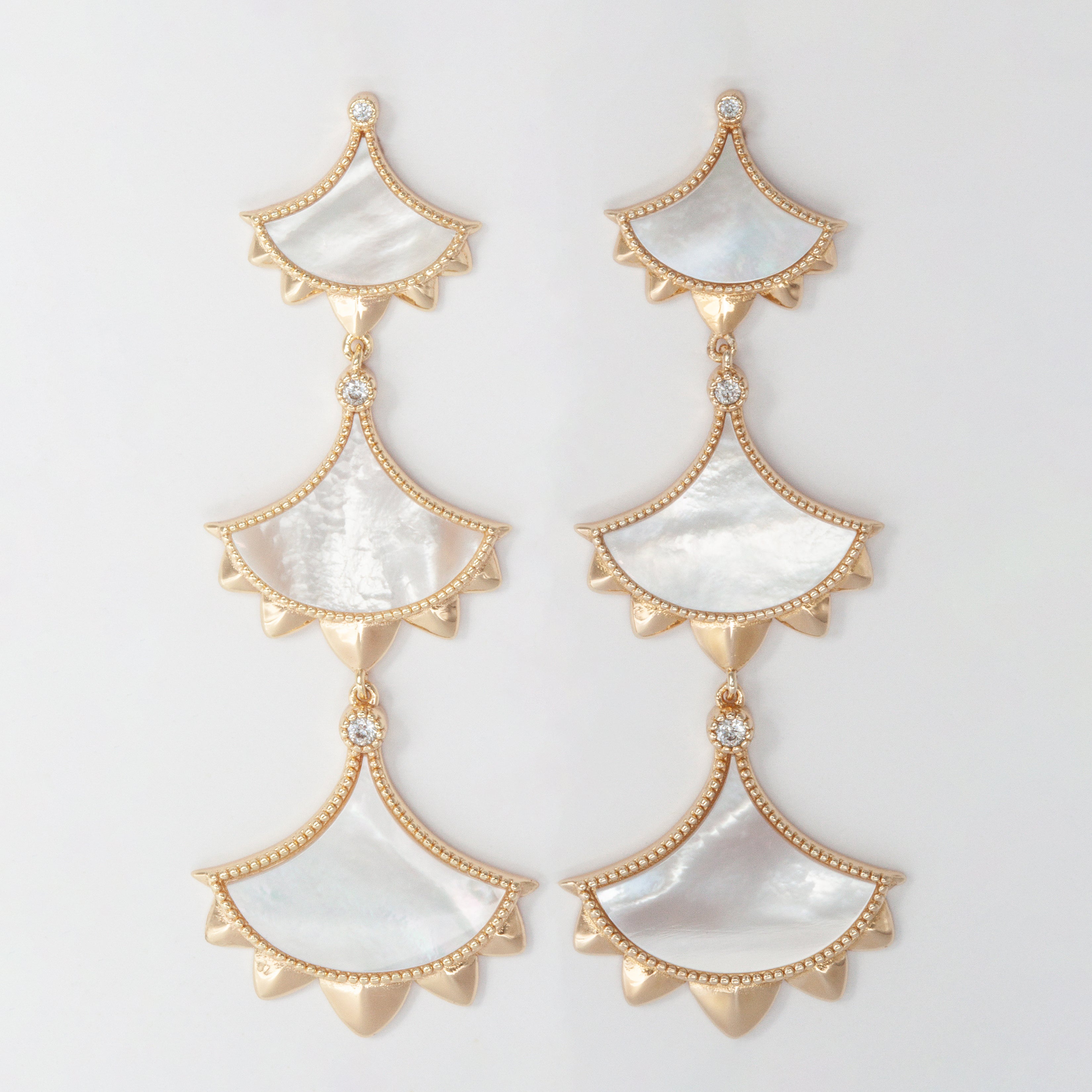 Dôme Gemstone Statement Drop Multi Motif Earrings | Cirque D'Or Canada USA