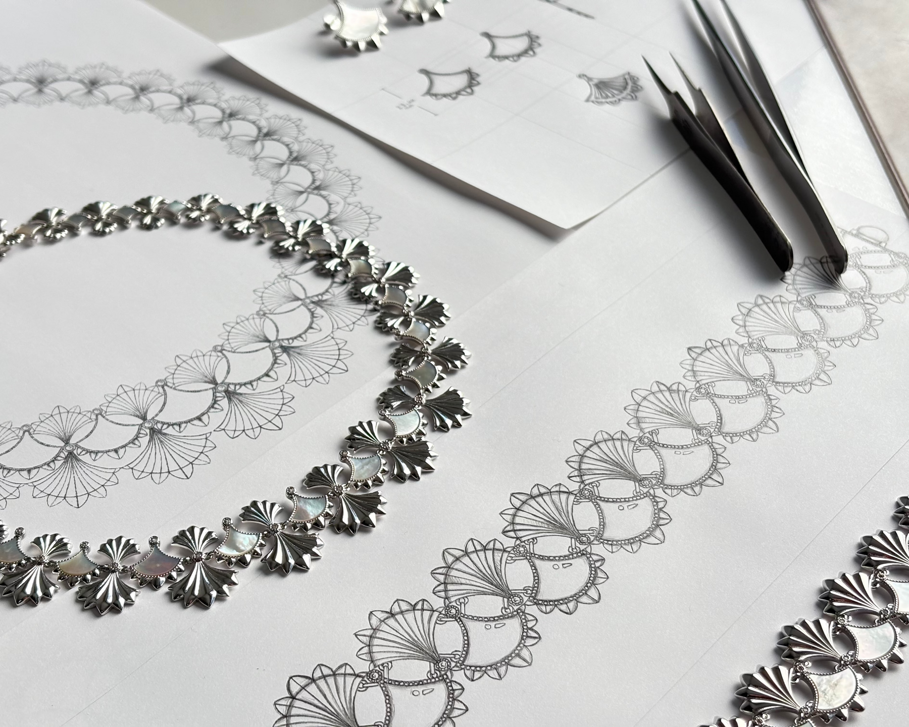 Jewellery being refined and finished at the bench