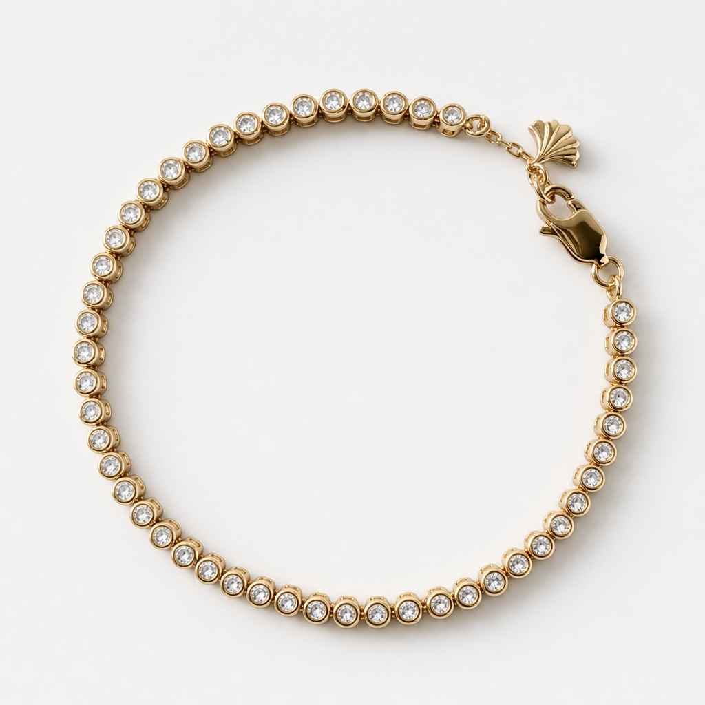 Tempo Cadence zircon bracelet in 18kt gold vermeil over sterling silver | Cirque D'Or Canada USA