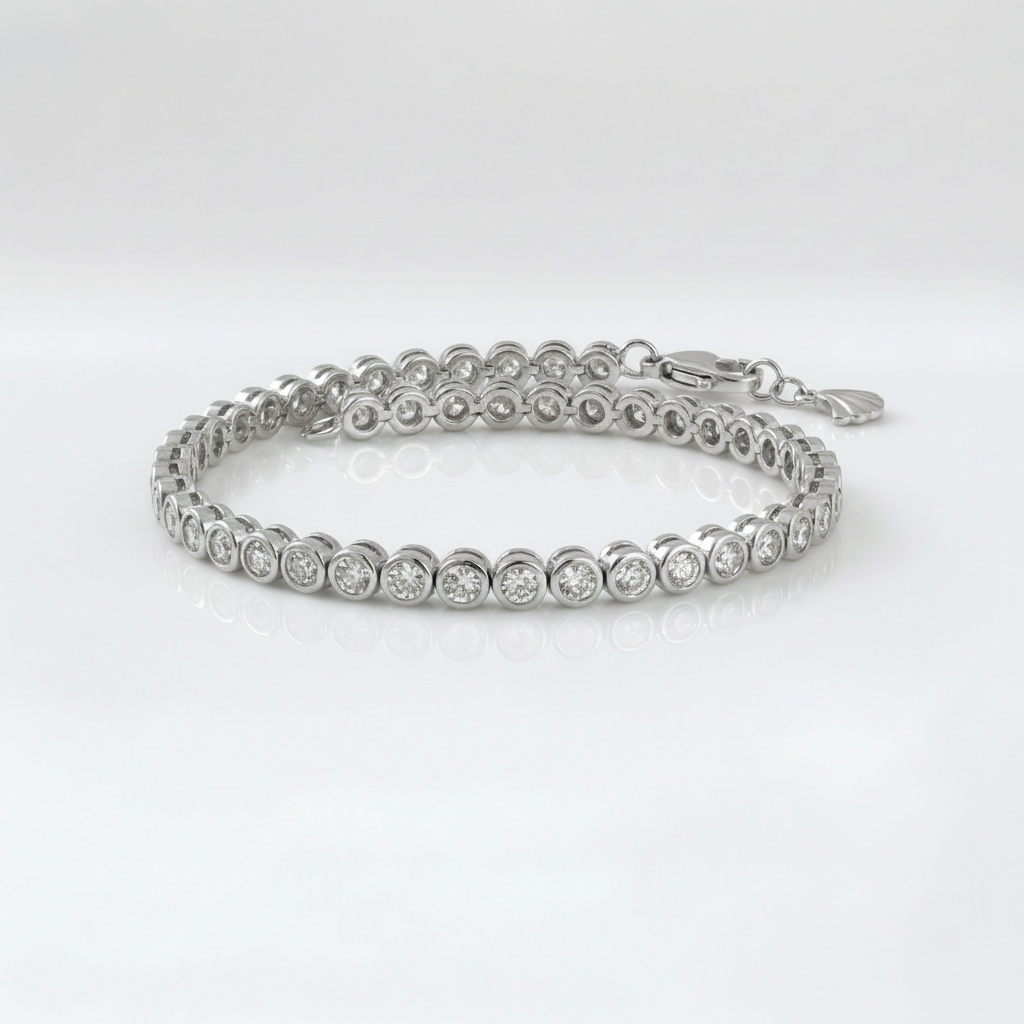 Tempo Cadence zircon bracelet in rhodium-plated sterling silver | Cirque D'Or Canada USA