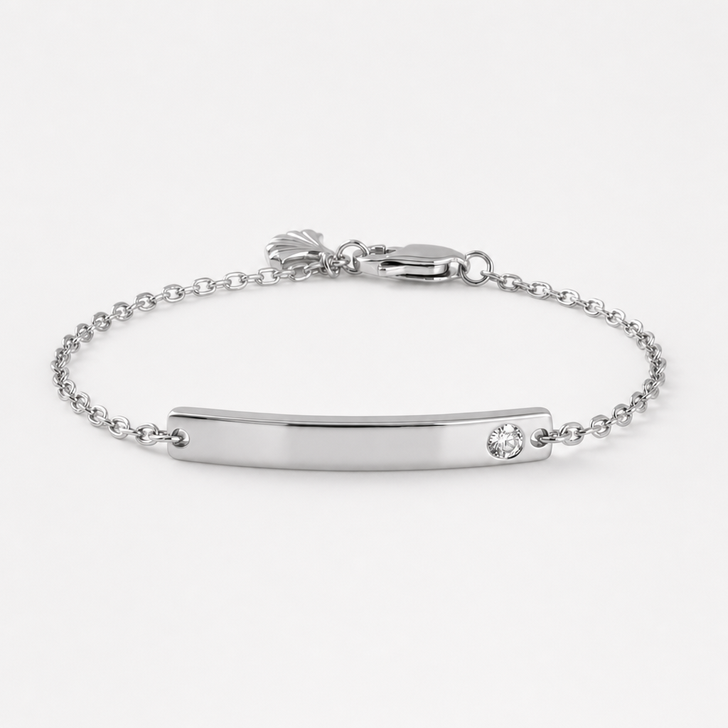 Tempo Signature engravable bracelet in rhodium-plated sterling silver | Cirque D'Or Canada USA