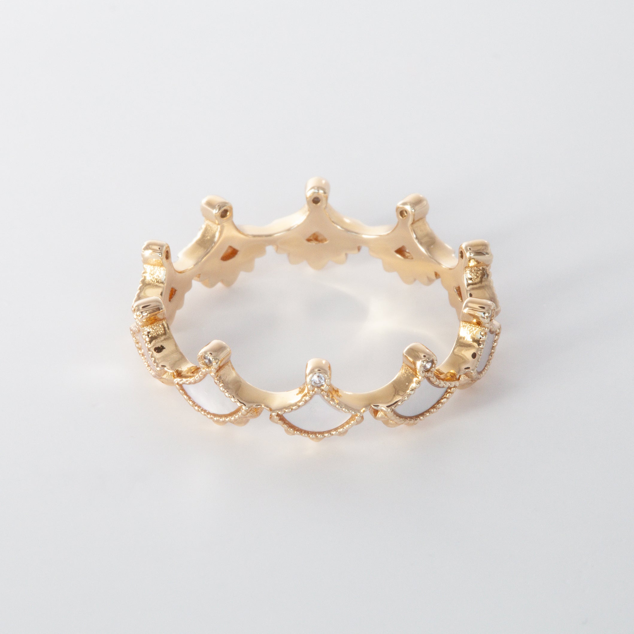 Dôme Gemstone Stackable Crown Full Eternity Ring