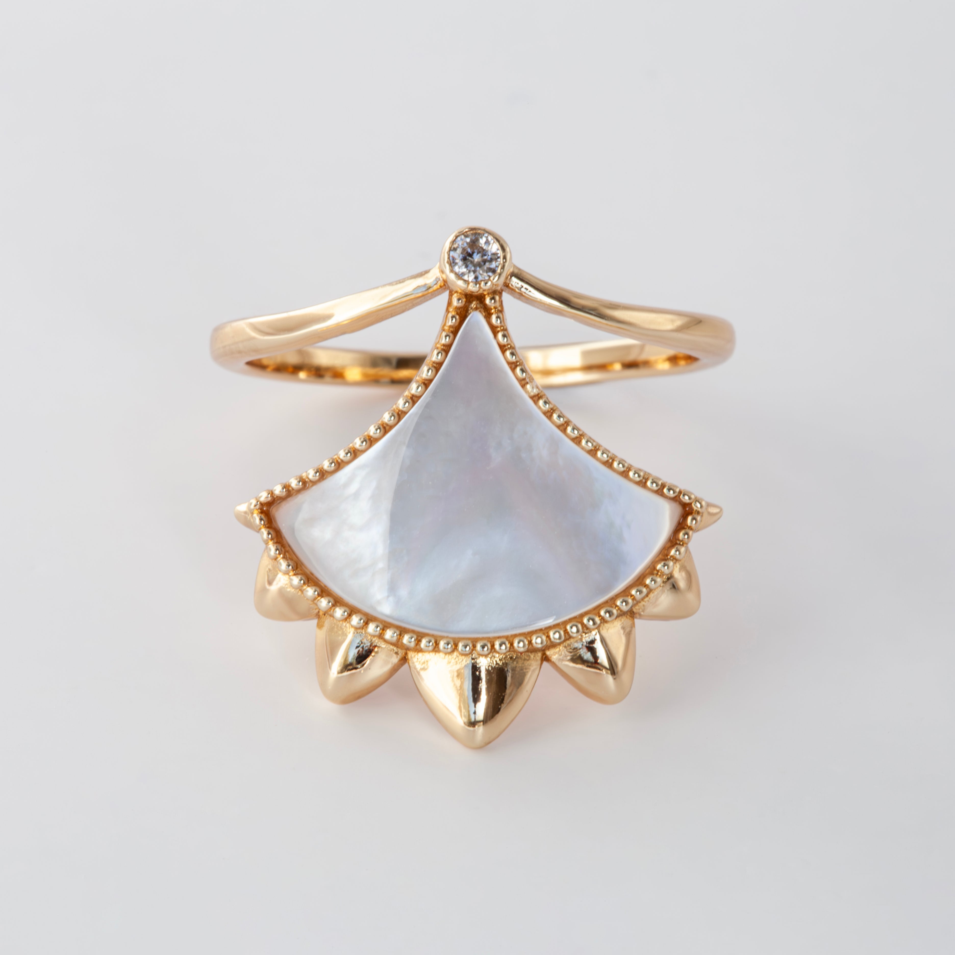 Dôme Gemstone Statement Crown Single Motif Ring