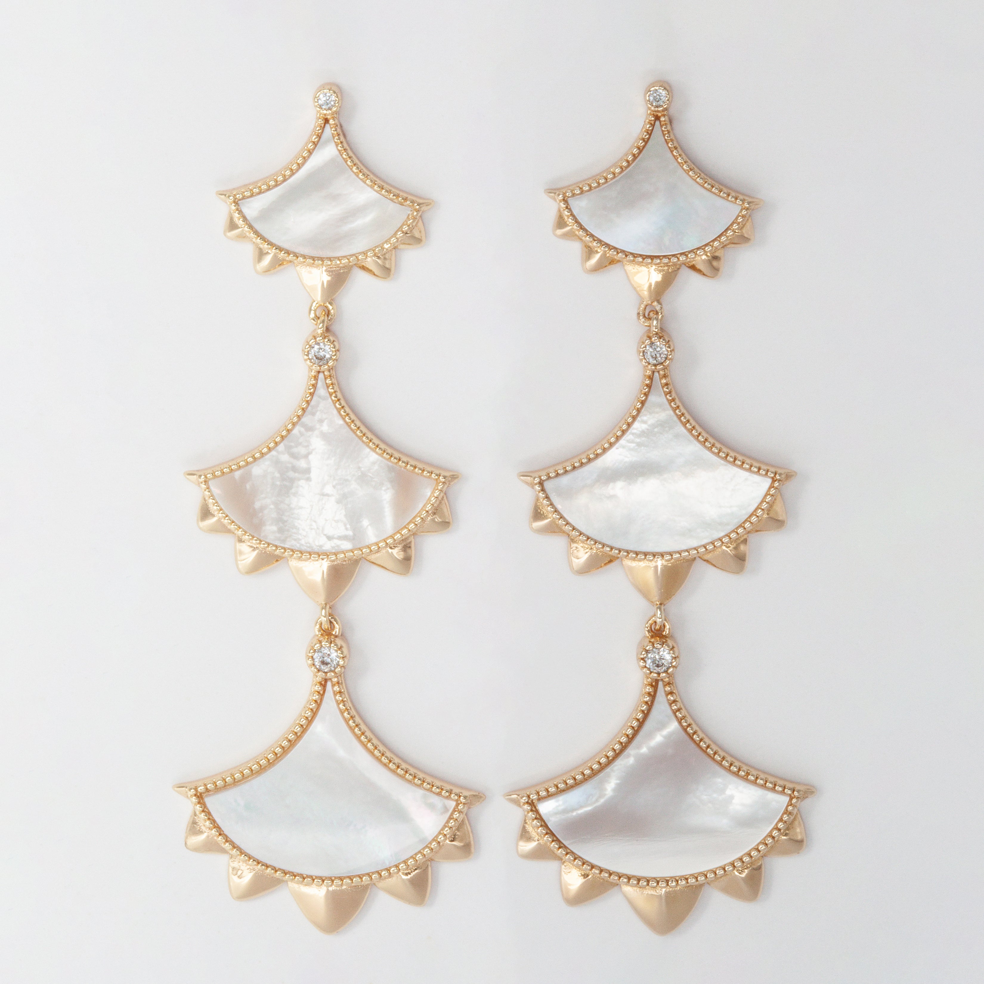 Dôme Gemstone Statement Drop Multi Motif Earrings