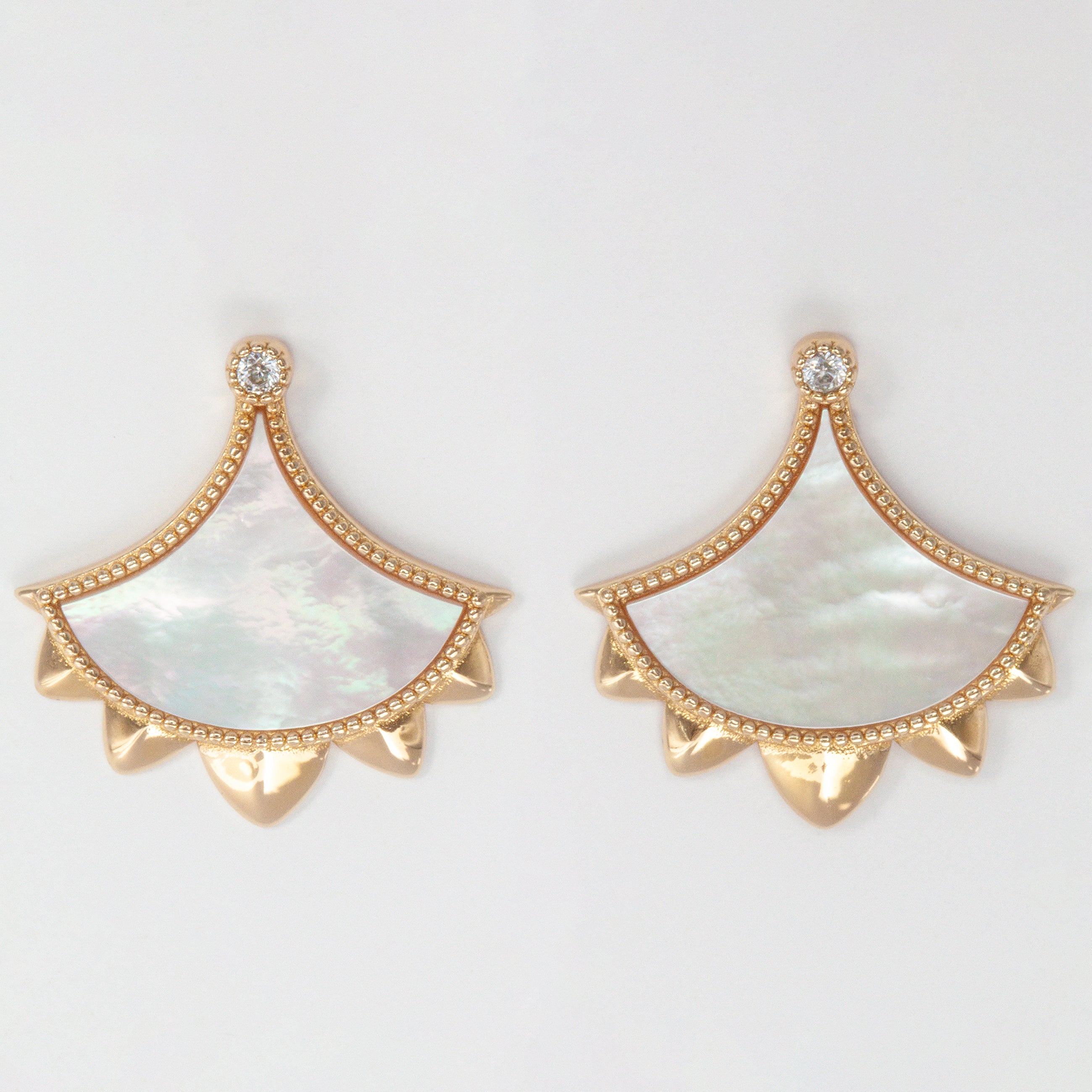 Dôme Gemstone Statement Single Motif Earrings