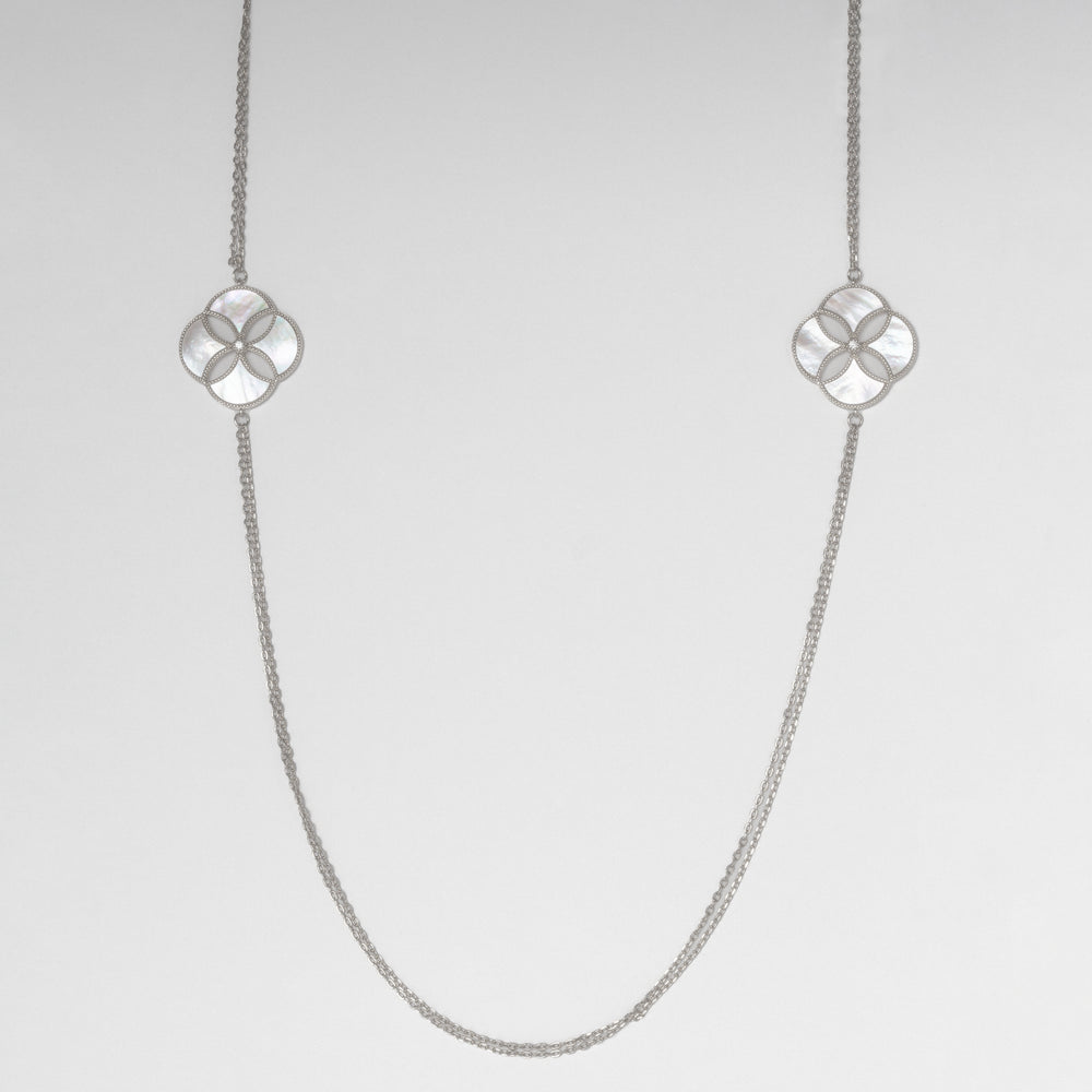 Dôme Gemstone Double Station 4 Motif Long Necklace | Cirque D'Or Canada USA
