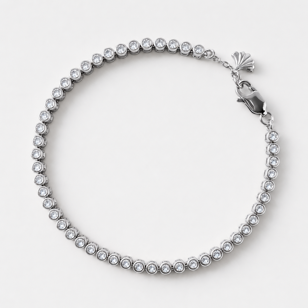 Tempo Cadence zircon bracelet in rhodium-plated sterling silver | Cirque D'Or Canada USA