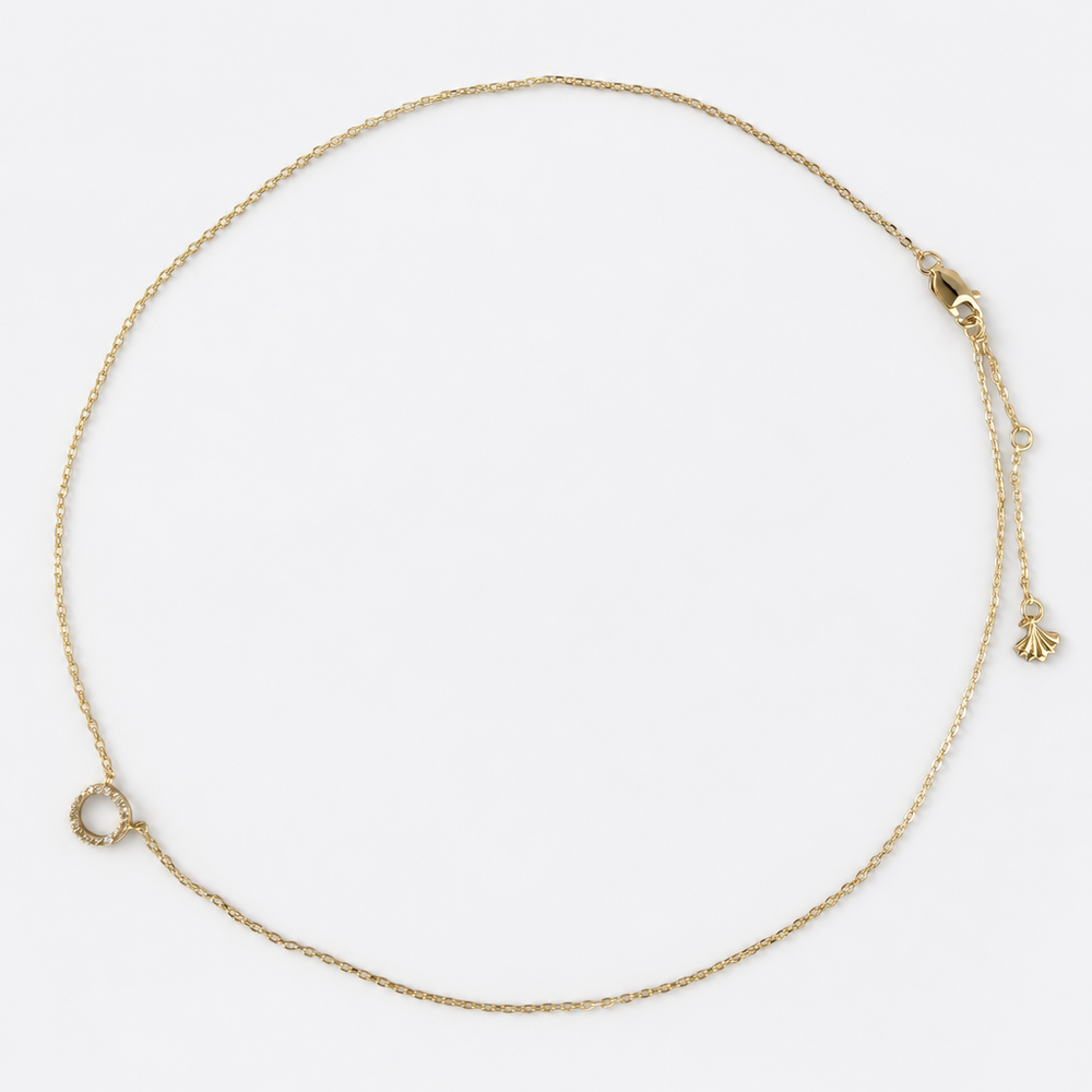 Tempo Halo zircon necklace in 18kt gold vermeil over sterling silver | Cirque D'Or Canada USA